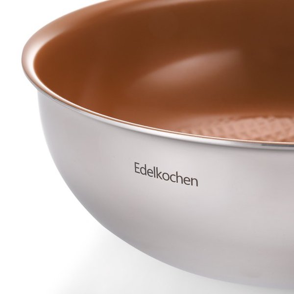 [Edelkochen] 에델코첸 통3중 IH 이지프리즘 웍팬+뚜껑 24cm (코퍼 세라믹_엠보)