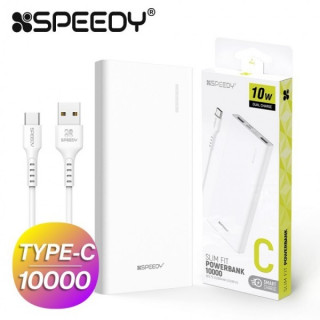 [스피디] 슬림 핏 보조배터리 10000mAh(CP 0.2M 케이블 포함) [BOX (x40EA)단위 구매가능]