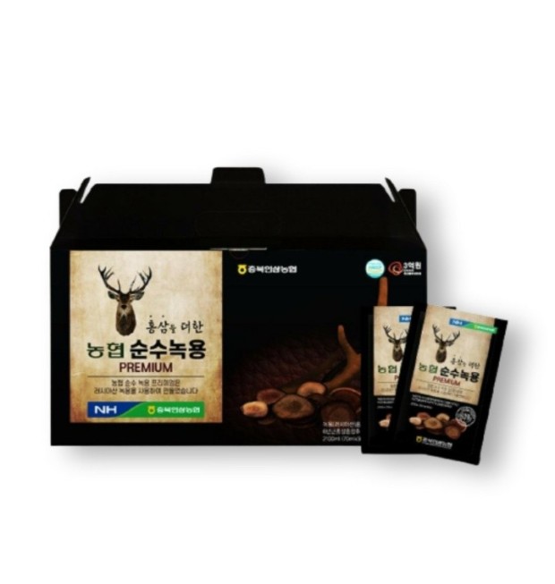 [충북인삼농협] 홍삼을더한 순수녹용프리미엄 / 70ml x 30포 + 선물박스
