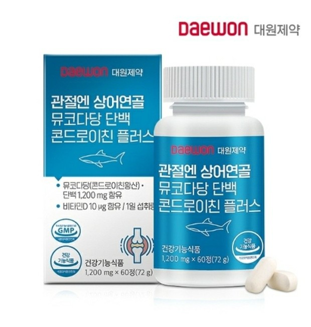 [대원제약] 관절엔 상어연골 뮤코다당 단백 콘드로이친 플러스 1,200mg x 60정