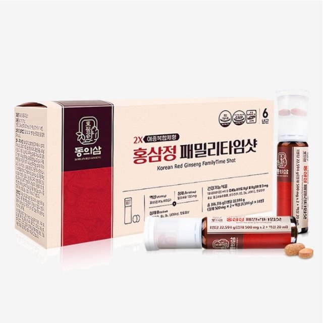 [동의삼] 홍삼정 패밀리타임샷 (액상 20 ml + 정제 500 mg x 2정) x 14병